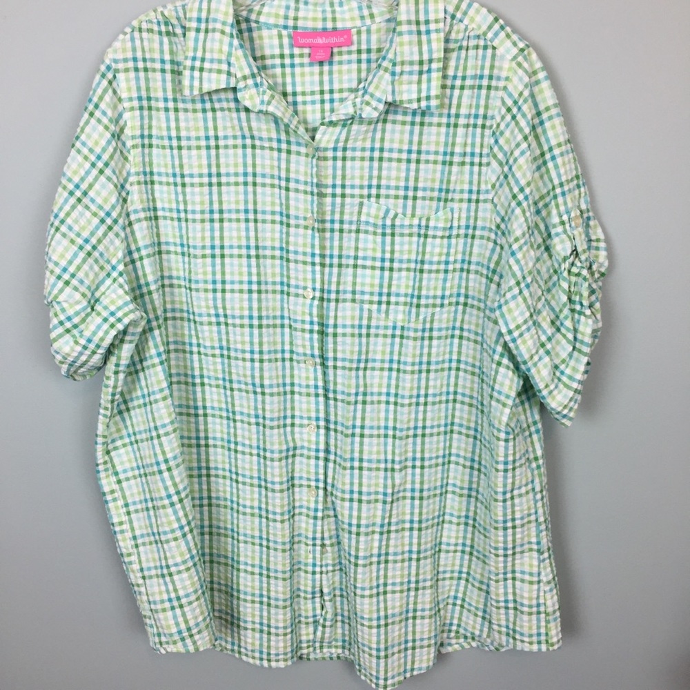 Woman Within Button Down Blouse